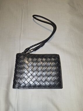 Bottega Veneta Intrecciato Leather Wallet on a Rare Braided Leather Strap, COA